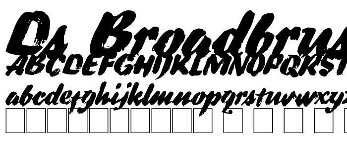 DS BroadBrush font